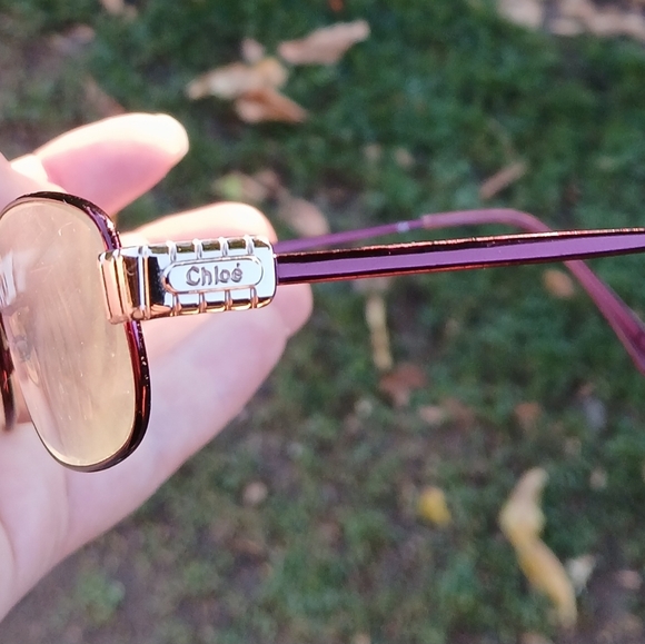 Vintage Chloe CL1187 C04 135 Purple Eyeglasses. Made in France  - Picture 10 of 16